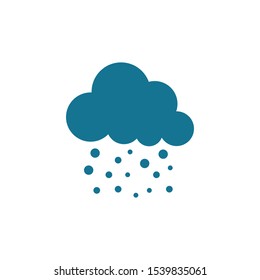 Snow or rain cloud icon - From forecast, Climate and Meteorology snow fall vector icon. Rain simple element illustration. Weather concept. Can be used for web and mobile