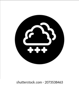 Snow rain icon, simple vector glyph style