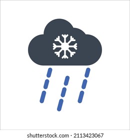 Snow rain icon, Vector graphics