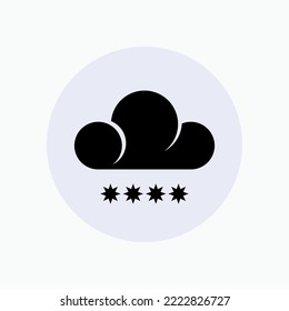 Snow Rain Icon. Weather Forecast Symbol.