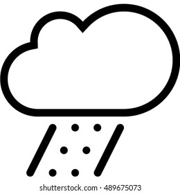 Snow Rain Outline Icon Stock Vector (Royalty Free) 489675073 | Shutterstock