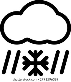 Snow rain winter weather cloud for freezing meteorology forecast icon