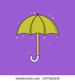 Snow Rainy Umbrella Doodle Cartoon