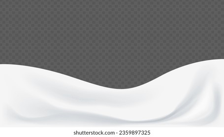 Antecedentes paisajísticos realistas de nieve. Antecedentes de nieve realistas en 3D. Deslizamientos de nieve aislados en un fondo transparente.