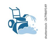 snow removal abstract logo modern style