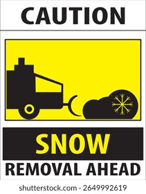 Remoción de nieve con anticipación precaución señal de tráfico Vector