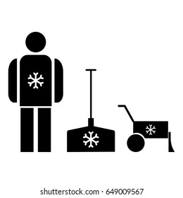 Snow removal icon .