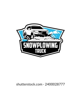 Snow Removal Logo Design Snowplow Service Frost Icon Symbol