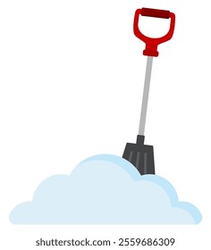 Snow removing flat icon vector isolated on white background.