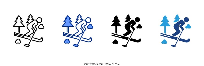 Snow Resort icon sheet multiple style collection