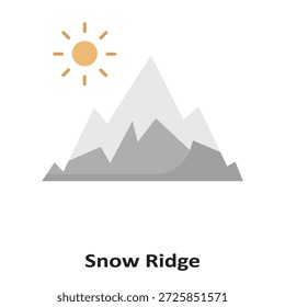 Icono de Vector de Snow Ridge que puede modificarse o editarse fácilmente


