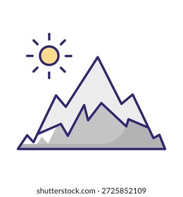 Icono de Vector de Snow Ridge que puede modificarse o editarse fácilmente

