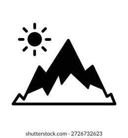 Icono de Vector de Snow Ridge que puede modificarse o editarse fácilmente

