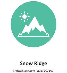 Icono de Vector de Snow Ridge que puede modificarse o editarse fácilmente

