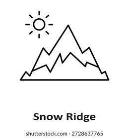 Icono de Vector de Snow Ridge que puede modificarse o editarse fácilmente

