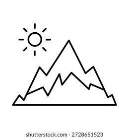 Icono de Vector de Snow Ridge que puede modificarse o editarse fácilmente

