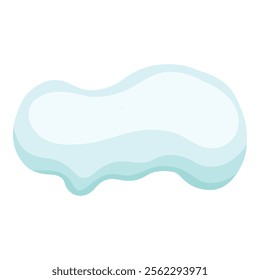 Snow roof cape. Snowfall winter snowdrift border frame icon, snowball pile and frozen peak icy edge. Vector cartoon on white background