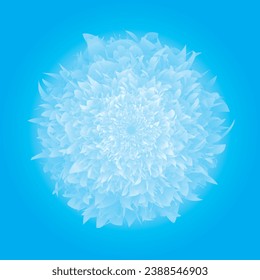 Snow Rose, An abstract image in the shape of a white flower.
