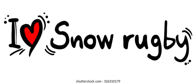 Snow rugby love