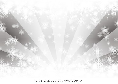 Snow scenery and radial ray, image of winter, shaded background material Wallpaper