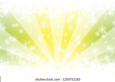 Snow scenery and radial ray, image of winter, shaded background material Wallpaper