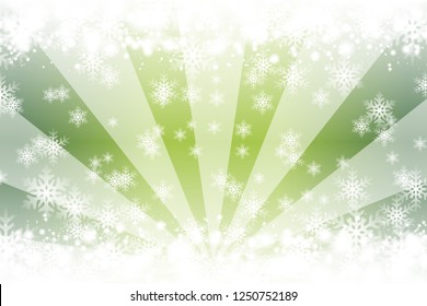 Snow scenery and radial ray, image of winter, shaded background material Wallpaper