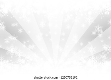Snow scenery and radial ray, image of winter, shaded background material Wallpaper