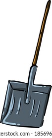 Snow scoop, illustration, vector on white background