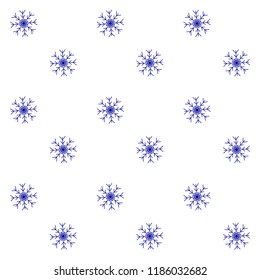 Snow seamless pattern blue white background. Vector snowstorm winter background for christmas and new year illustration