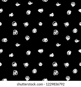 Snow seamless pattern Winter holiday snowfall Snowflake background in kids style. Hand drawn illustration