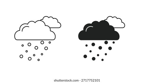 Snow set icon with white background vector stock illustration