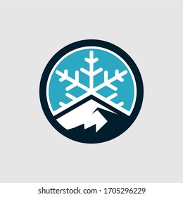 snow shape and mountain logo inspiration