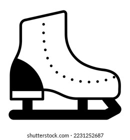 snow shoes vector Mixed icon isolate on white background