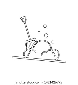 Snow Shovel icon. Element of winter for mobile concept and web apps icon. Outline, thin line icon for website design and development, app development