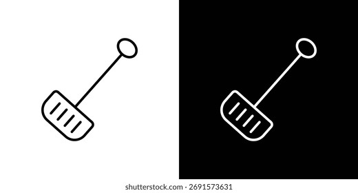 Schneeschaufel-Symbol. Packung dünner linearer Vektoren