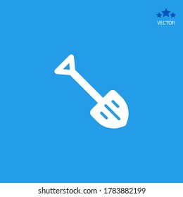 Snow shovel icon. Vector illustration EPS 10.