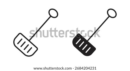Snow shovel icon for web designs. outline and clipart icons set