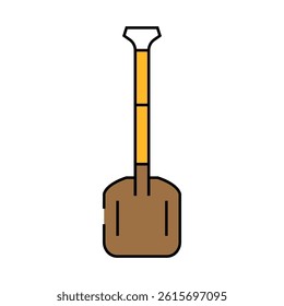 snow shovel mountaineering adventure line icon vector. snow shovel mountaineering adventure sign. isolated symbol illustration