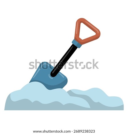 Snow Shovel on Snow Pile