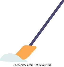 Snow shovel rescue equipment vector illustration