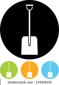 Snow shovel vector icon
