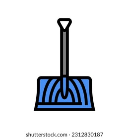 snow shovel winter season color icon vector. snow shovel winter season sign. isolated symbol illustration