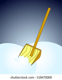 snow shovels, vector illustration