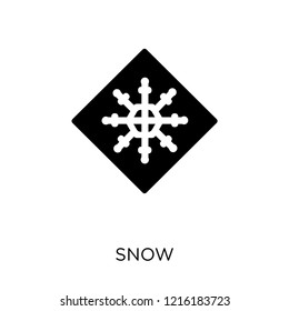 Snow sign icon. Snow sign symbol design from Traffic signs collection. Simple element vector illustration on white background.