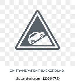 Snow sign icon. Trendy flat vector Snow sign icon on transparent background from traffic sign collection. 