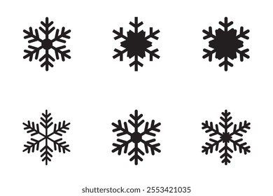 Snow silhouette  icon set. snowflake silhouette icon and symbol  vector