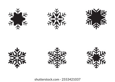 Snow silhouette  icon set. snowflake silhouette icon and symbol  vector