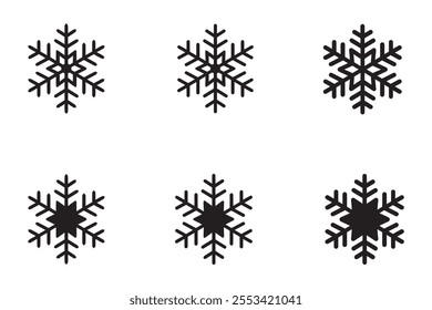 Snow silhouette  icon set. snowflake silhouette icon and symbol  vector