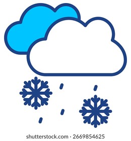 Coleção de Ícones de Vetor Simples de Neve