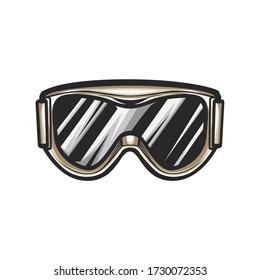 snow ski face mask in vector